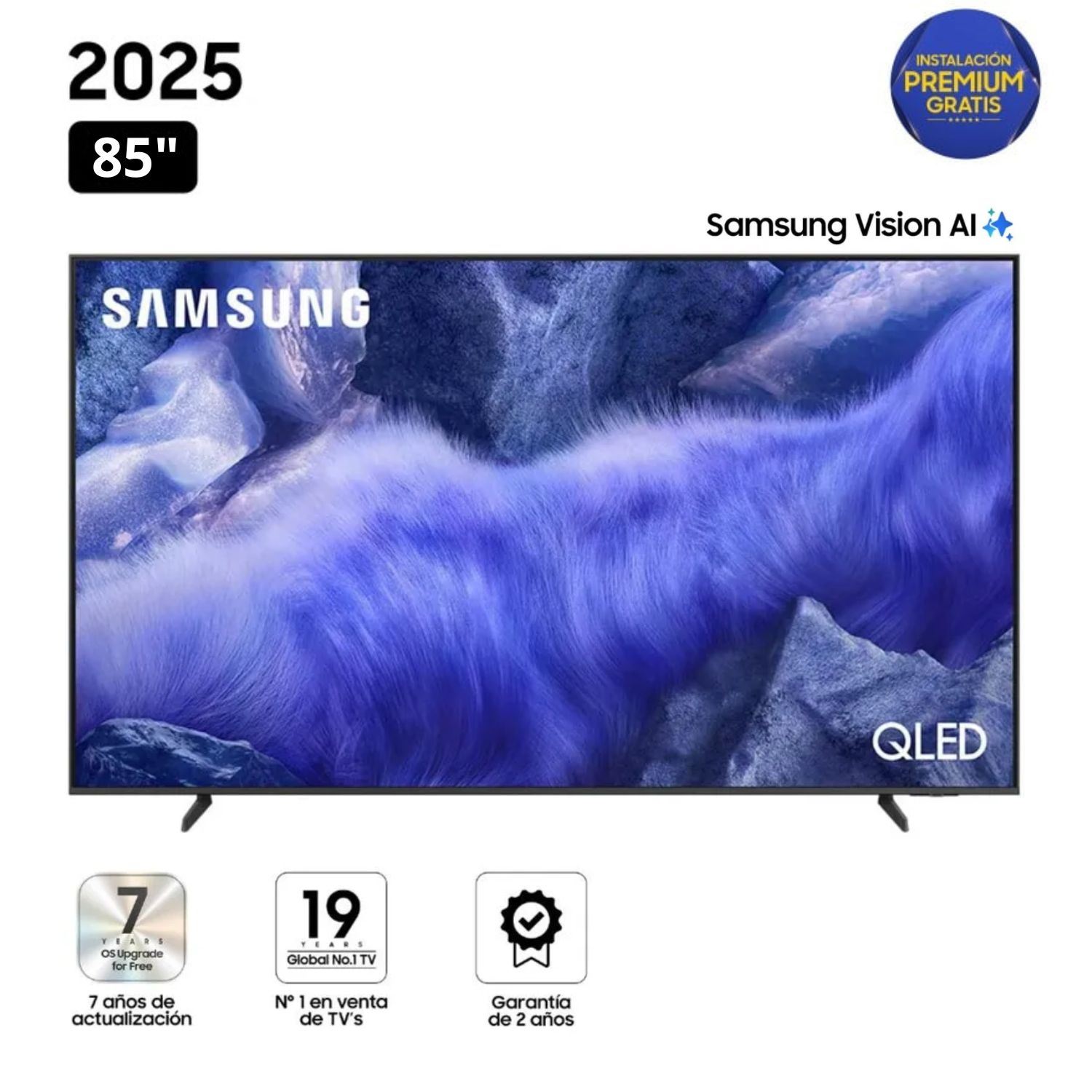 Televisor Samsung QLED 85" Visión AI Smart TV QN85QEF1 - Nuevo 2025